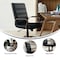 Flash Furniture Black Leather Rose Gold Frame Mid-Back Chair GO-2286M-BK-RSGLD-GG - alternate 3